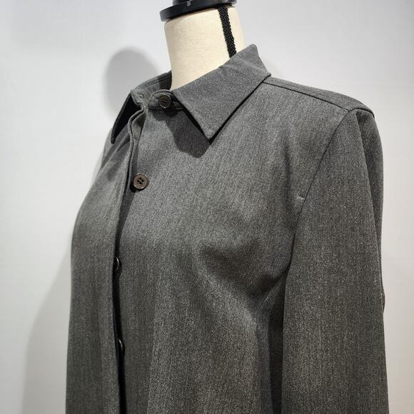 The Limited Stretch Classic Blazer Jacket Overcoat Gray L - Picture 3 of 9
